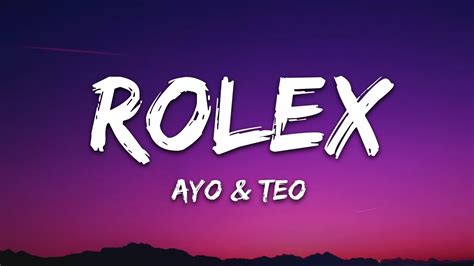 rolex canzone in italiano|√ Rolex (Testo) di Ayo & Teo tratto da Rolex .